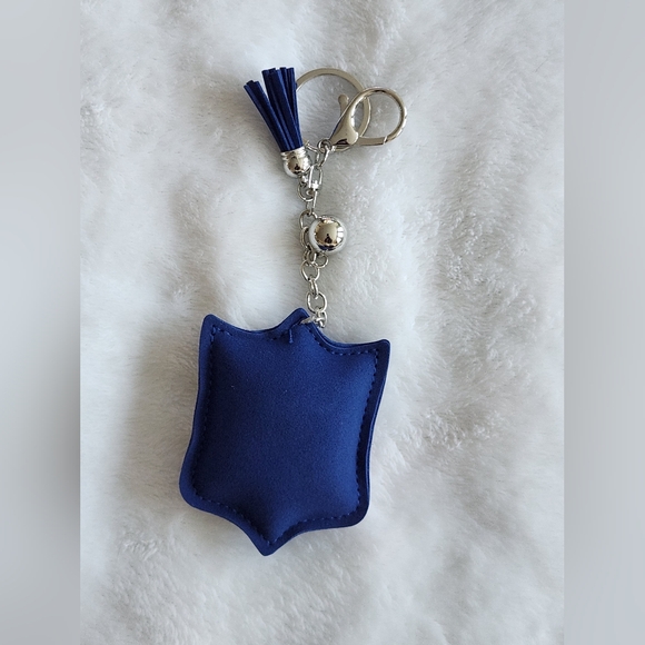 NFL Rhinestone Keychain with Blue Tassel Bag Charm - Picture 3 of 3